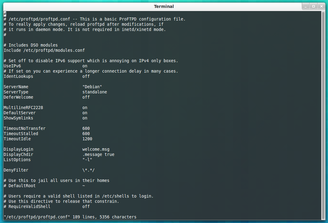 Install debian server configure