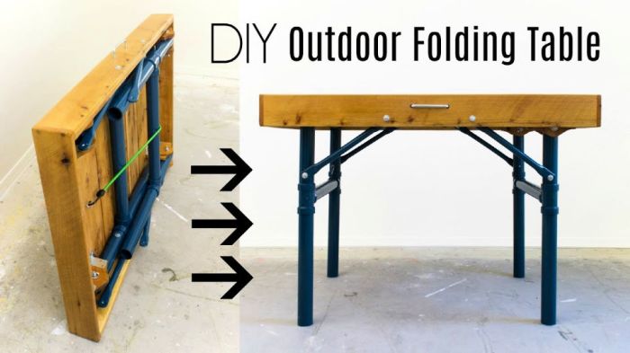 Folding diy table