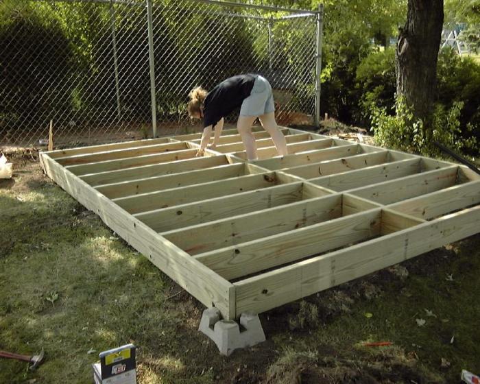 Diy shed base