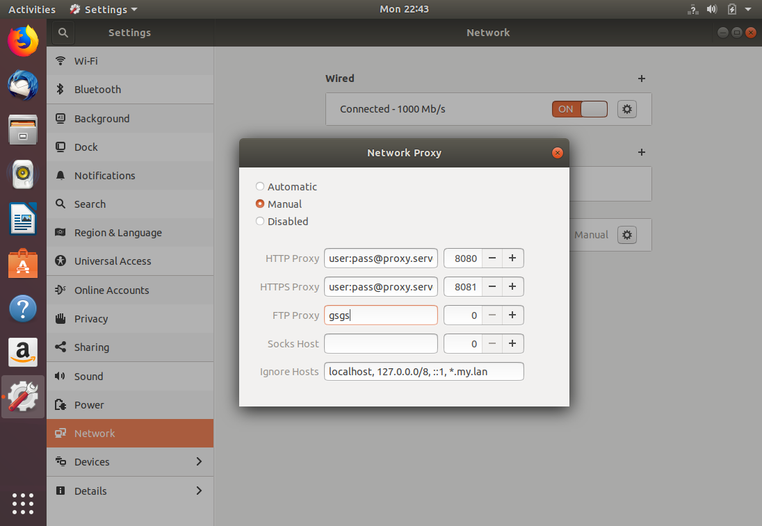 Ubuntu proxy