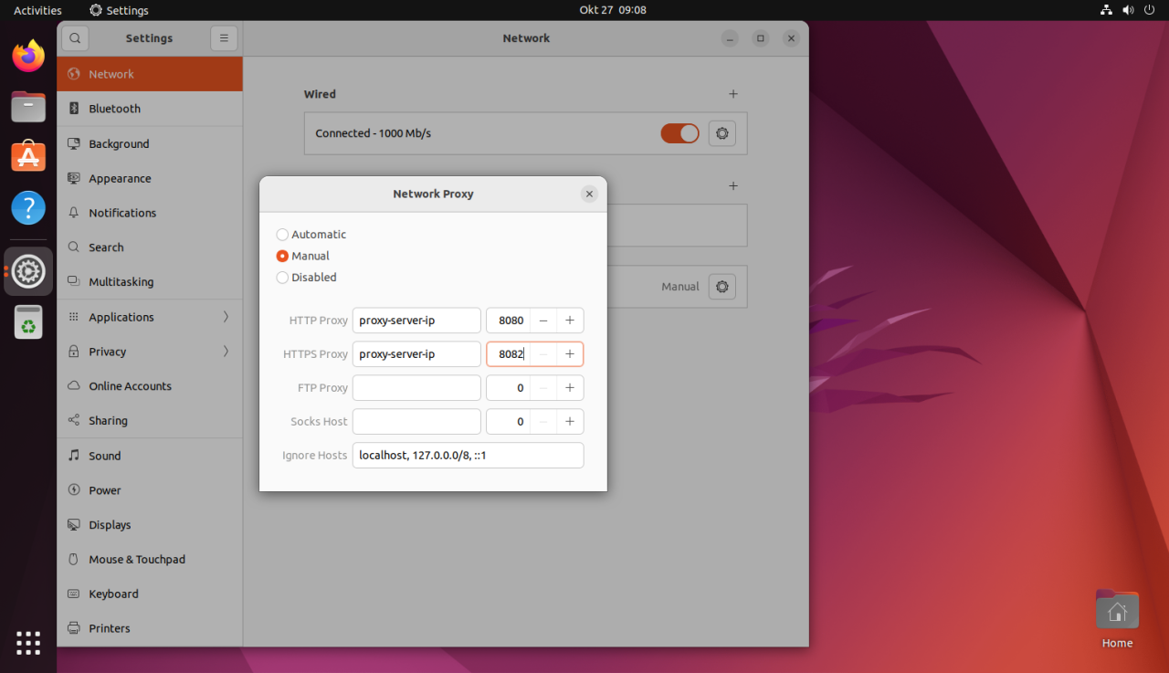 Ubuntu proxy